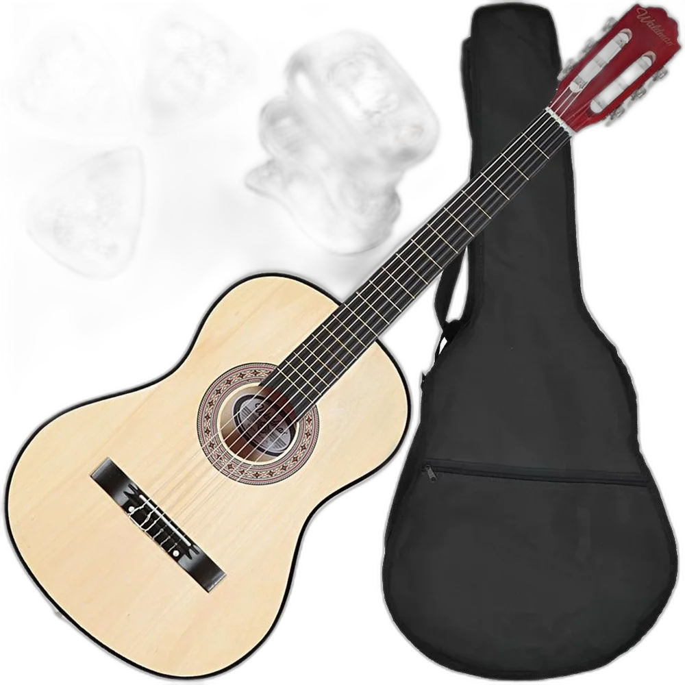 Kit Violão Acústico Waldman Popstar Pp1 Natural Cordas Nylon