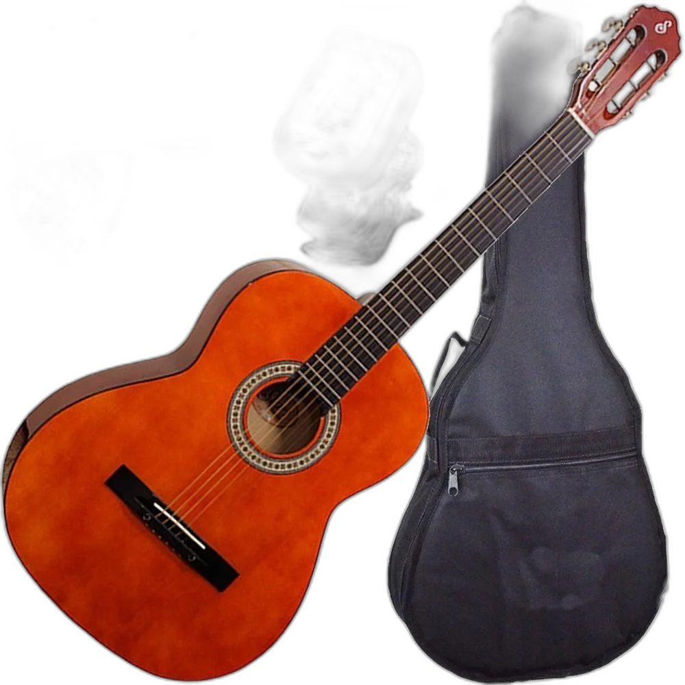 Kit Violão Giannini Start N14 Estudo Nylon Natural Acústico com Afinador Capa e Palhetas