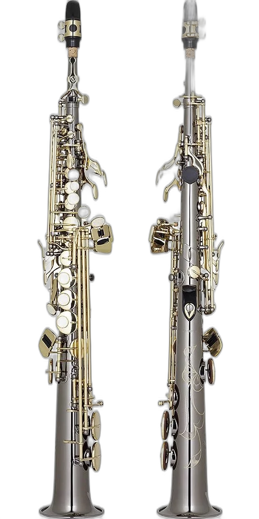 Kit Sax Reto Soprano Eagle SP502 Preto Ônix Chaves Laqueadas