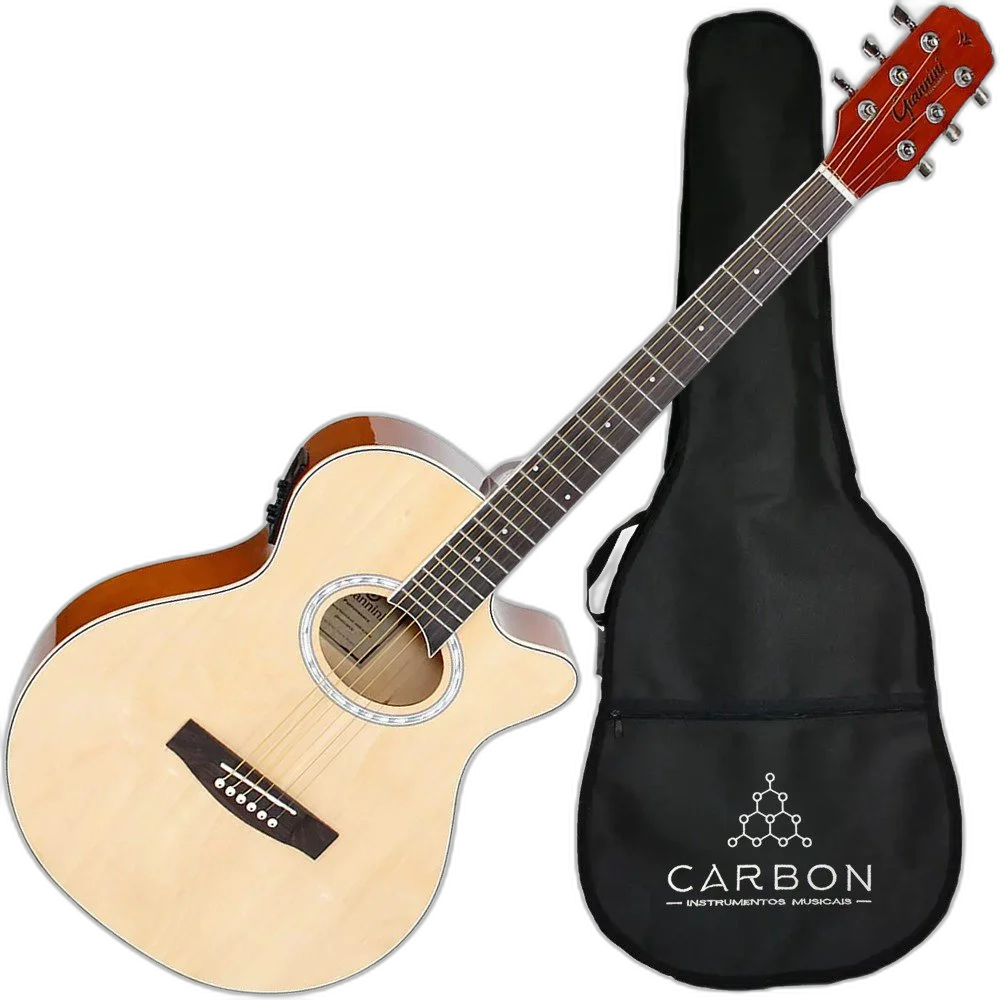 Violão Giannini GSF-1R CEQ Aço cor Natural com afinador