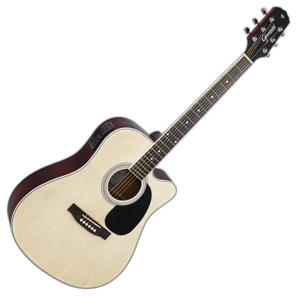 Kit Violão Giannini GDC1 NS Folk Aço + Capa + Alça + Cabo + Capotraste e Palhetas