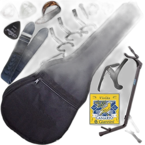 Kit Capa Acolchoada Violão Folk Com Multi Acessórios + G3s