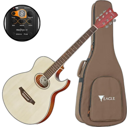 Violao Eletrico Eagle GL36 Stnt Aco Gl-36 Natural Acetinado