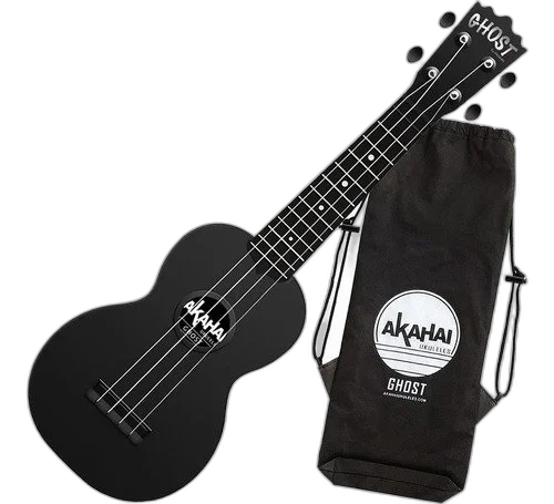 Ukulele Soprano Akahai Ghost Acústico Personalizados Aquila