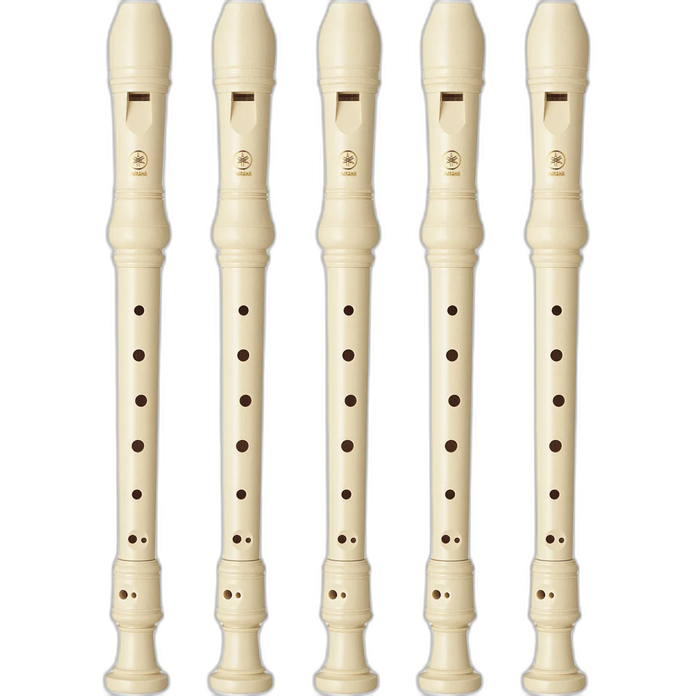 Kit 5 Flauta Doce Germânica Yamaha Yrs-23g Yrs23g Com Capa