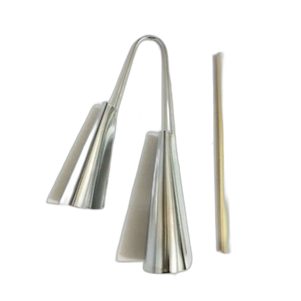 Torelli Agogo Duplo Médio Cromado To015 Com Baqueta