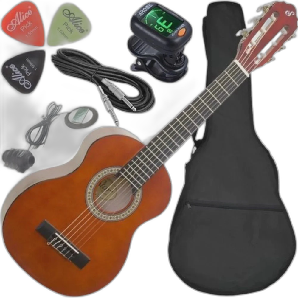 Kit Violão Infantil Giannini Elétrico Nylon 1/4 Capa Nr Nt