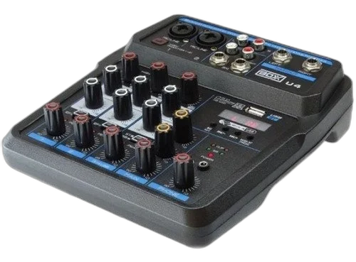 Mesa De Som Boxx Mixer U4  4 Canais Usb Com Interface