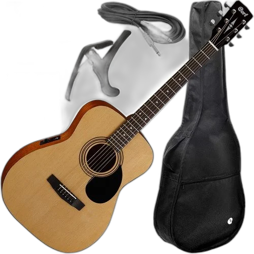 Kit Violão Cort Eletroacústico Standard Af510e Abeto Op Nt