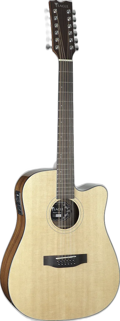 Violão Eagle Folk Elétrico 12 Cordas Aço Emd470 Ce12 Nt