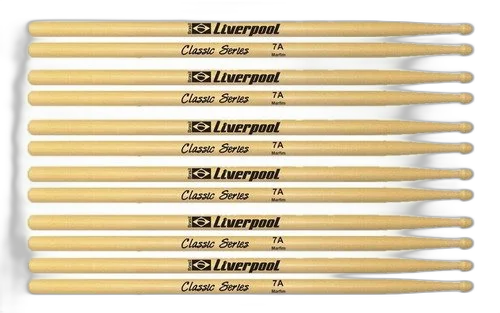 Kit Com 6 Pares De Baquetas Classic Series 7a Liverpool