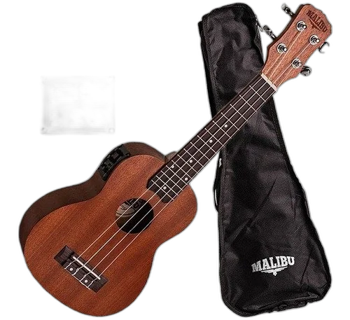 Ukulele Soprano Eletrico 21se Malibu C/ Capa Cordas Aquila