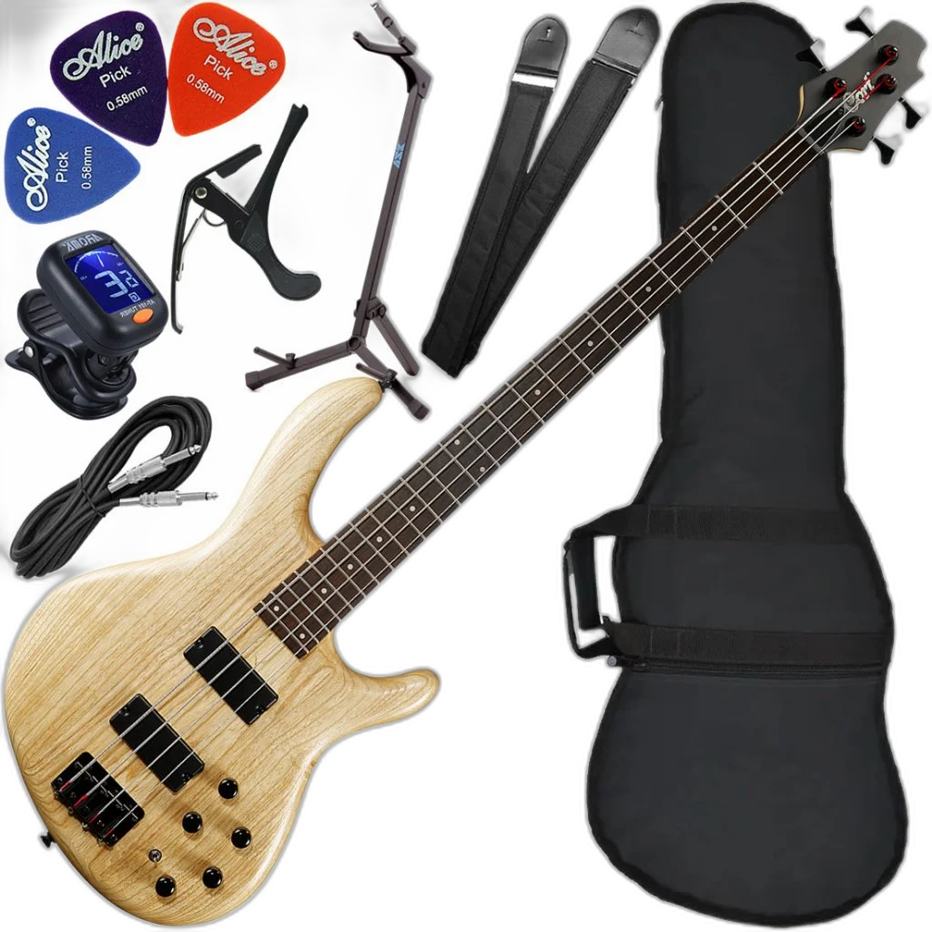 Kit Baixo Cort Action Dlx Ash Opn 4 Cordas Bass Ativo Bx02