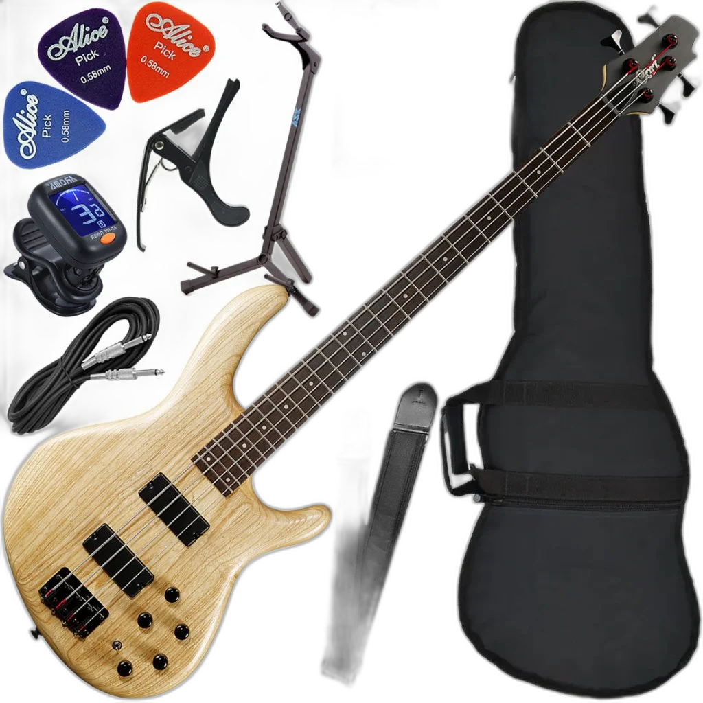Kit Baixo Cort Action Dlx Ash Opn 4 Cordas Bass Ativo Bx03