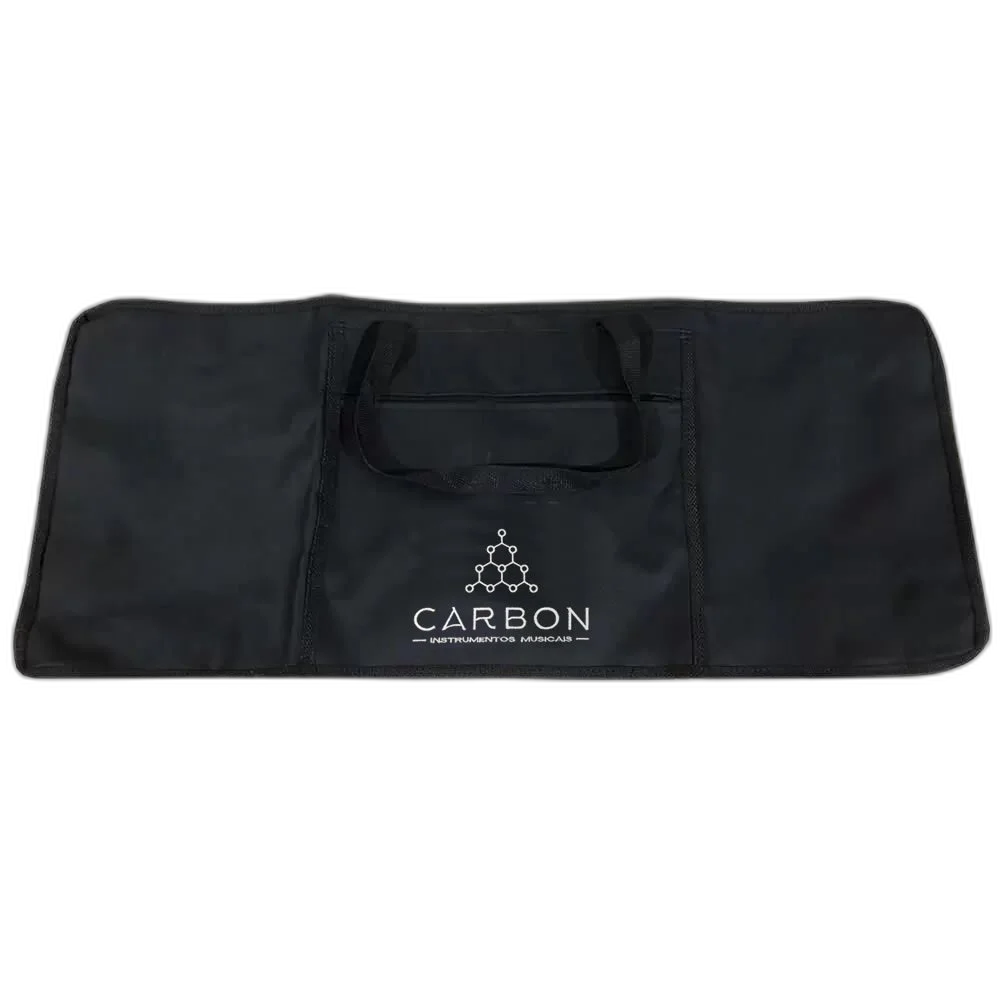 Capa Bag Simples Para Teclado 4/8 Preto Alças Nas Costas Preto