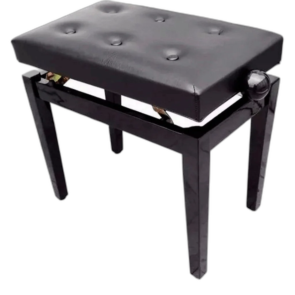 Banco Para Piano Saty BP80 Preto - Com Regulagem de Altura
