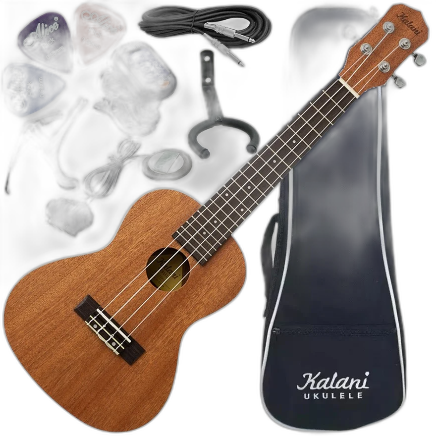 Kit Ukulele Concerto Elétrico Kal220 CS Série Tribes Kalani Ux02