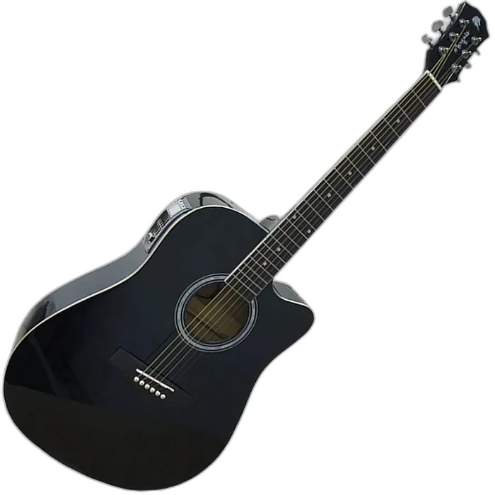 Violao Marquês Eletroacústico Folk Ativo Va01 Eq BK Preto