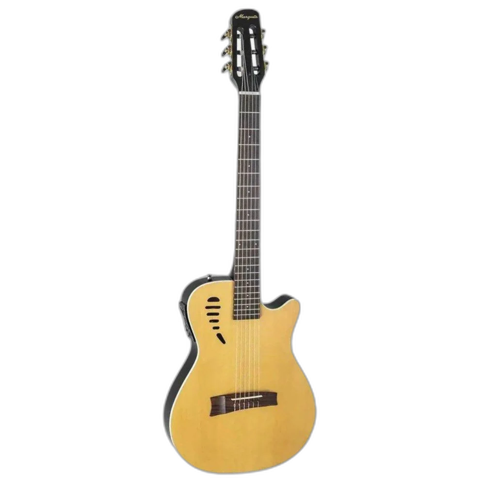 Kit Violão Elétrico Marquês Flat Cutaway Vn-12 Ns Ativo Natural