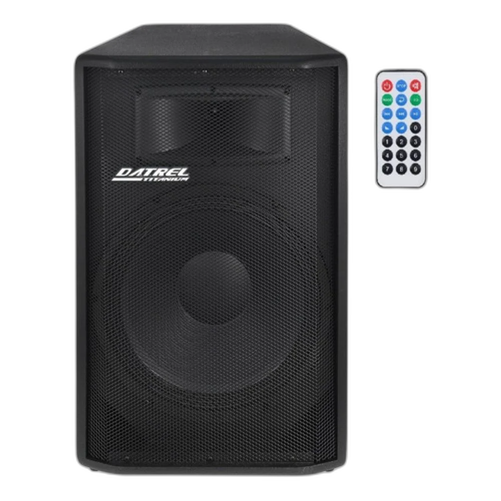 Kit Caixa de Som Datrel Ativa e Passiva Falante 15" 600w Rms Titanium Bluetooth Usb CSX01