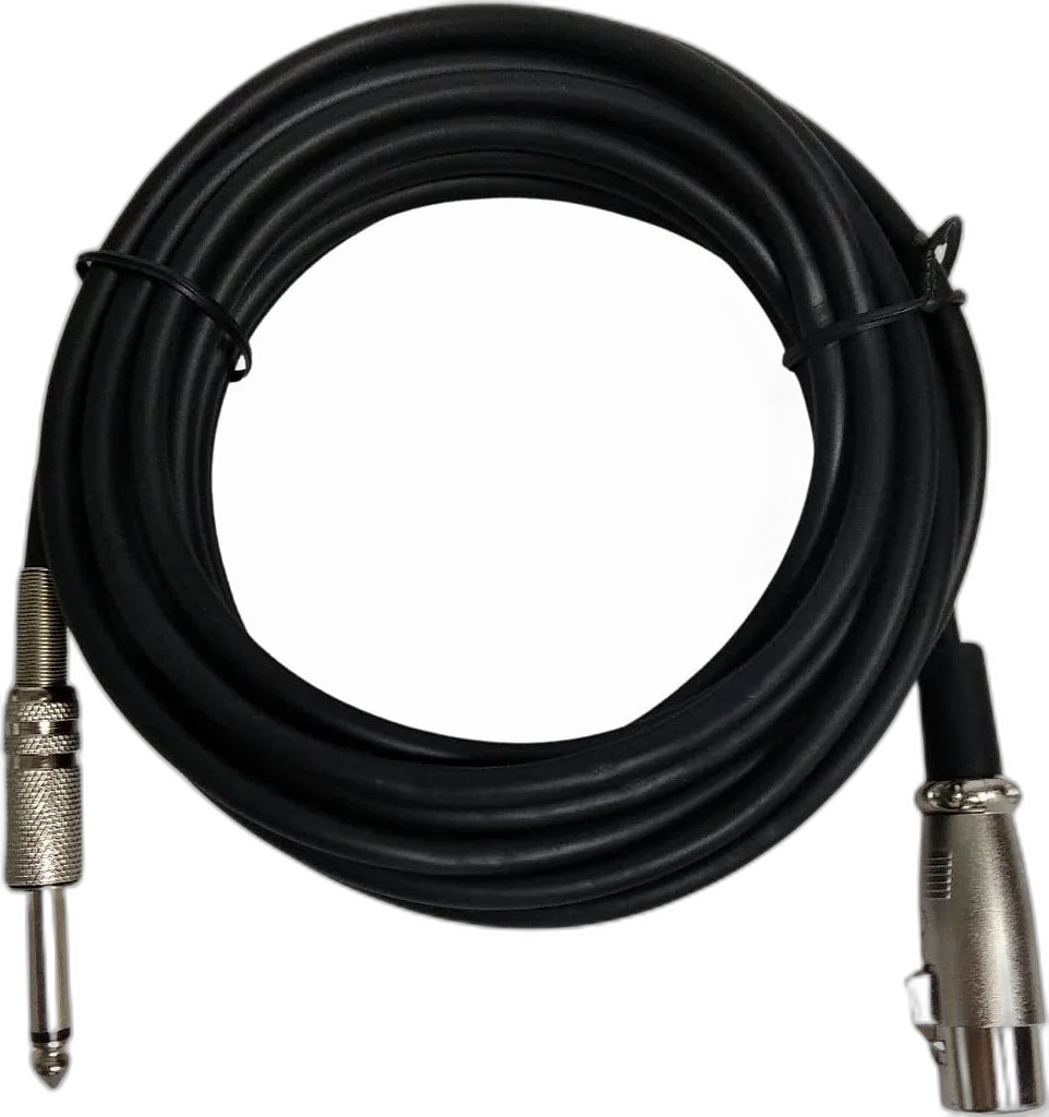 Cabo para Microfone Profissional P10 Mono Xlr 5 Metros