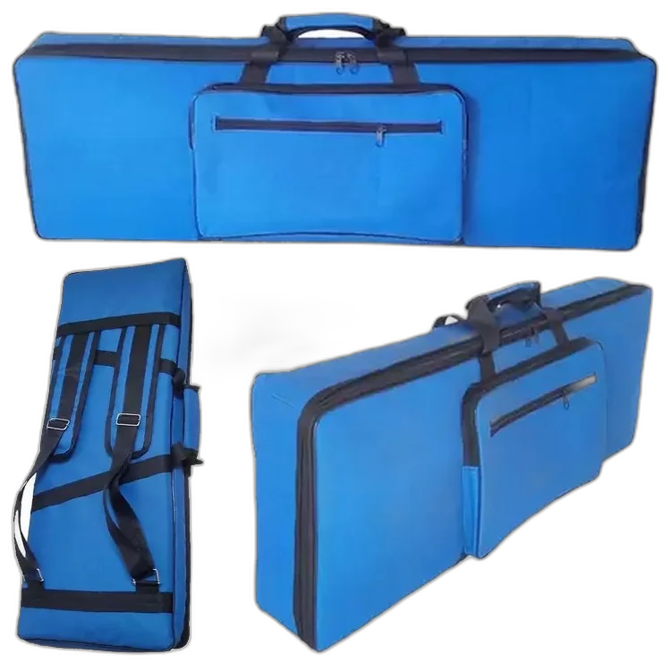 Capa Bag Teclado Musical Acolchoado 135x35 Azul Royal - Carbon