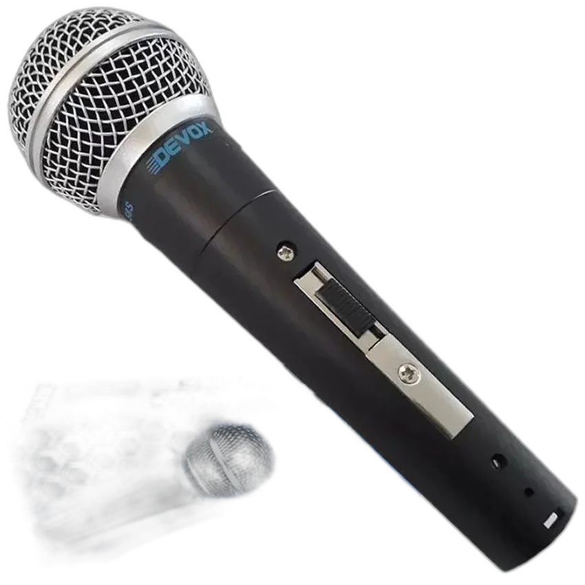 Microfone Com Fio De Mão Dinâmico Profisssional Dx-58s Devox