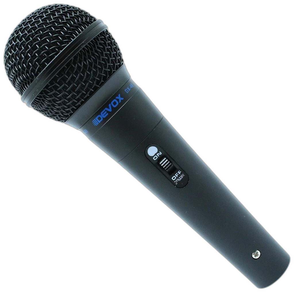 Microfone Com Fio De Mão Devox Dx-48 Profisssional Dinâmico
