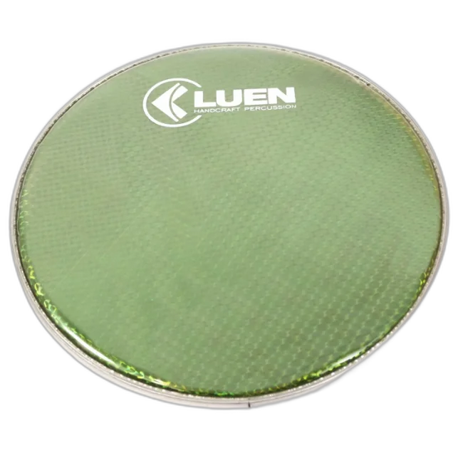 Pele Holografica Verde Para Pandeiro 10" Polegadas Luen