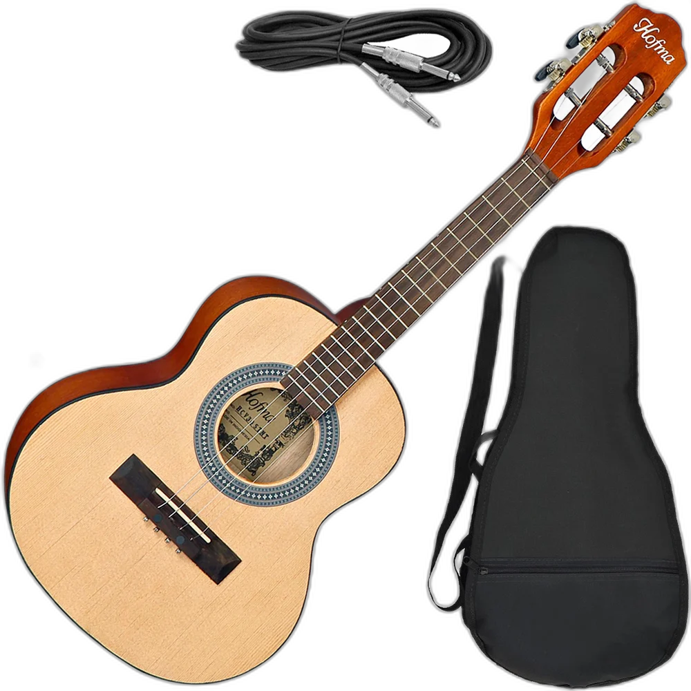 Kit Cavaquinho Eletroacústico Hofma HCV30P STNT Natural Cvx01