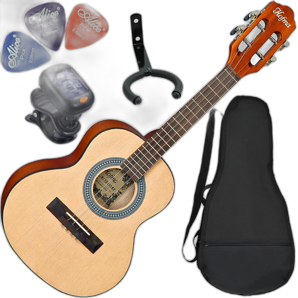Kit Cavaquinho Eletroacústico Hofma HCV30P STNT Natural Cvx03