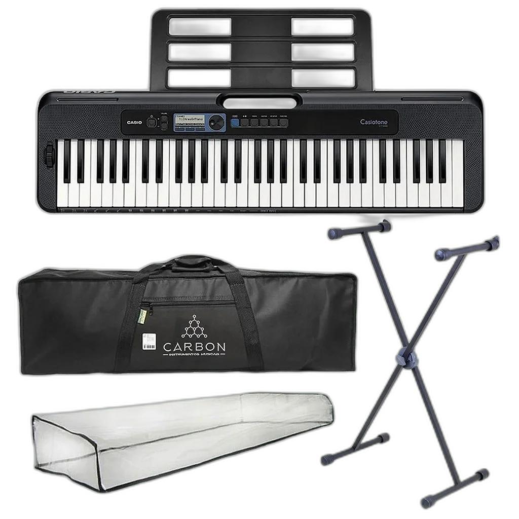 Kit Teclado Digital CT-S300 CASIO Preto TX01