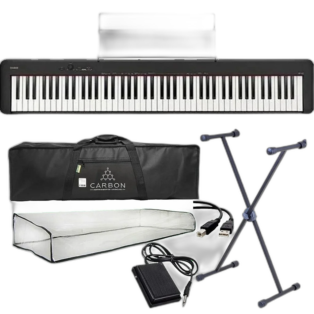 Kit Piano Digital Casio CDP-S110BK Preto TX02