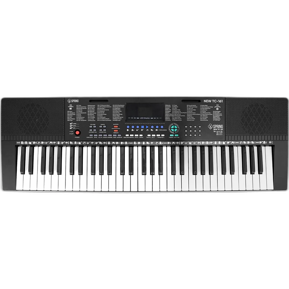 Kit Teclado Spring New TC-161 Estudante 61 Teclas Multi Funções Tx01