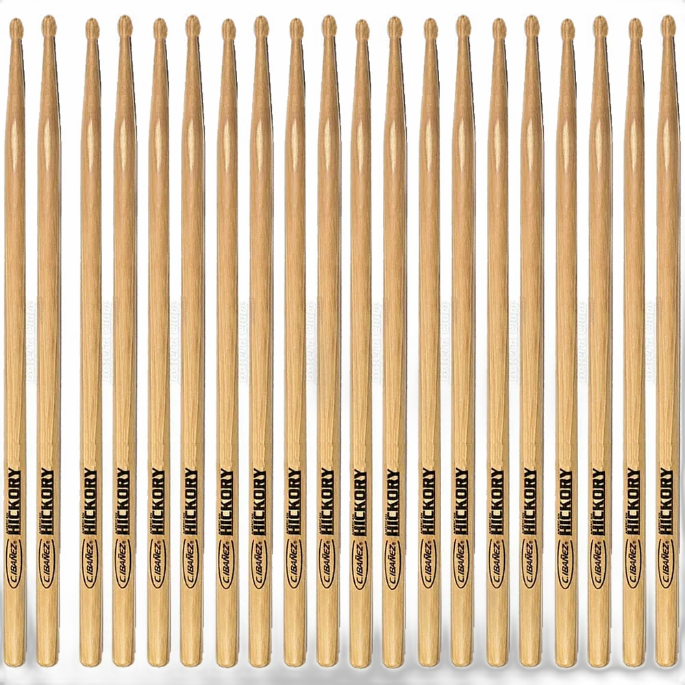 10 Pares de Baquetas C.Ibanez 7BDRH Dragon Hickory Ponta Madeira 7B
