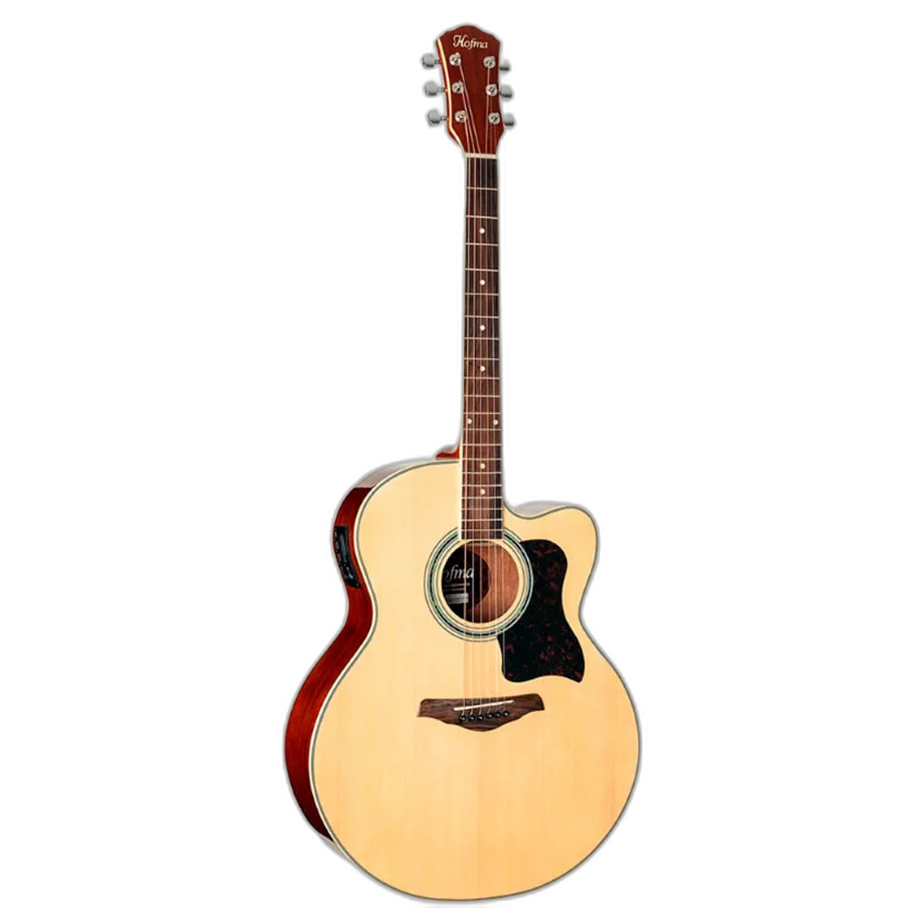 Kit Violão Eletroacústico Mini Jumbo Hofma HMJ223 STNT Vx01