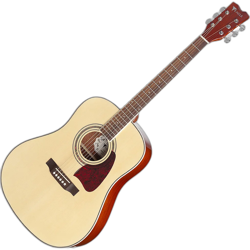 Kit Violão Eletroacústico Eagle Ch888 Natural Folk Aço Vx03