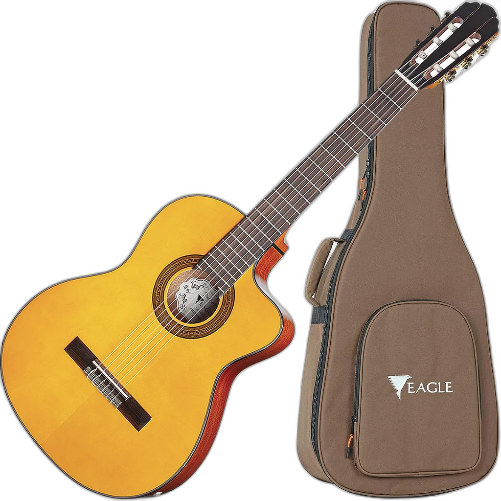 Violão Eletroacustico Cutaway Eagle Ch800 STVG Vintage Acetinado