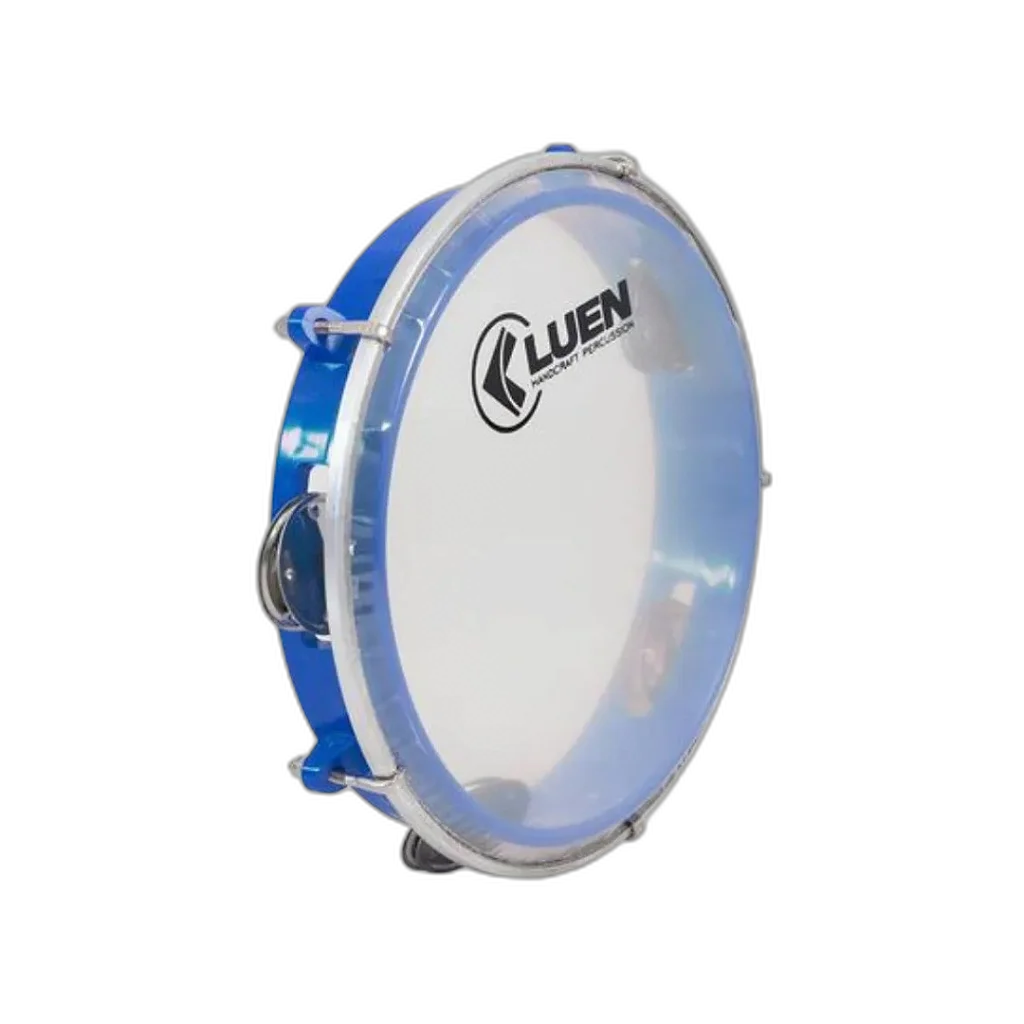 Pandeiro Luen Junior Pele Cristal 8 Polegadas ABS Azul 40084AZ