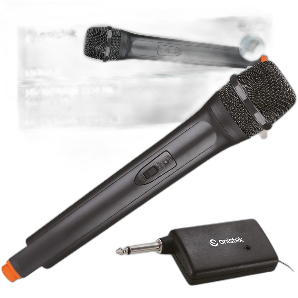 Microfone Sem Fio Profissional De Mão 30m Onistek Mc805 Preto