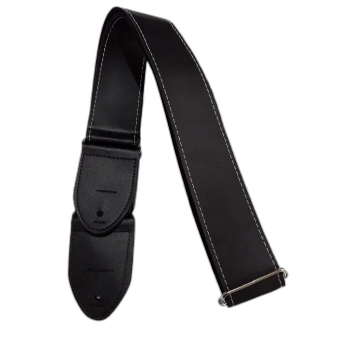 Correia Couro Sintético 7cm Lisa Para Violão, Guitarra, Baixo