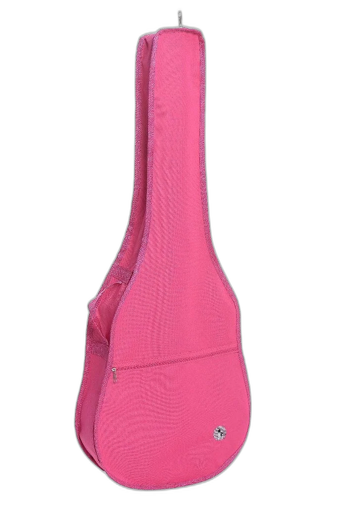 Capa Bag Para Violão Clássico / Folk Nylon Simples Rosa