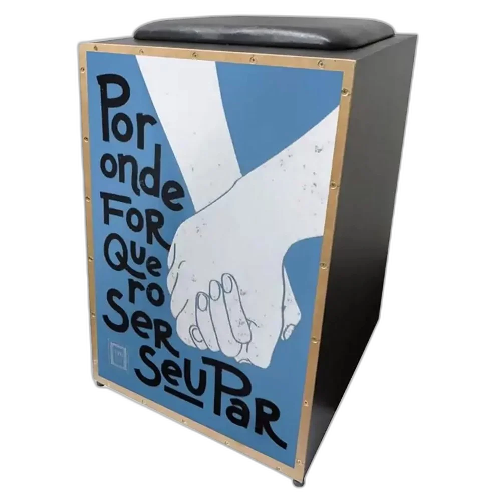 Cajon Jaguar Eletroacustico COR009EQ Por Onde For...