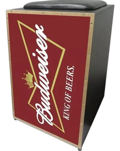 Cajon Acústico Inclinado Jaguar Cj1000 K2 Budweiser + Capa