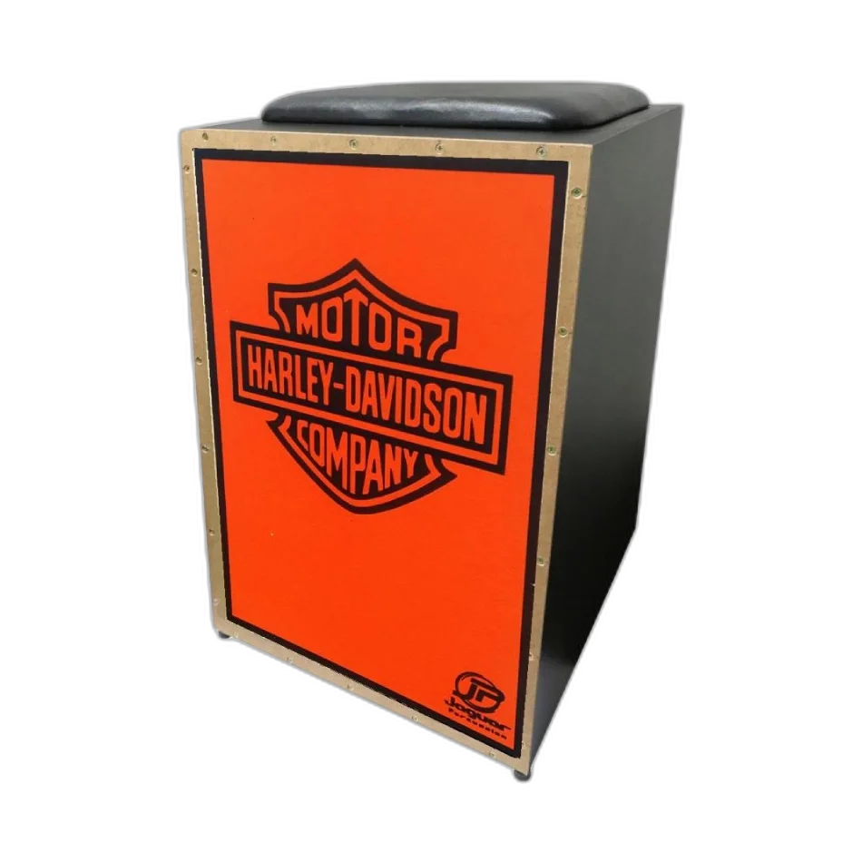 Cajon Acústico Jaguar Linha K2 Harley Davidson Laranja