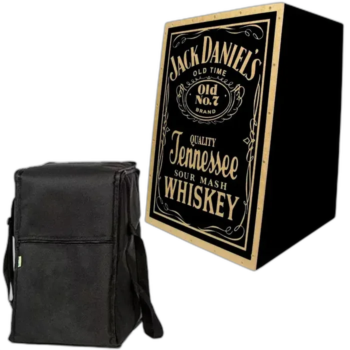 Cajon Inclinado Acústico Jaguar Jack Daniels + Capa