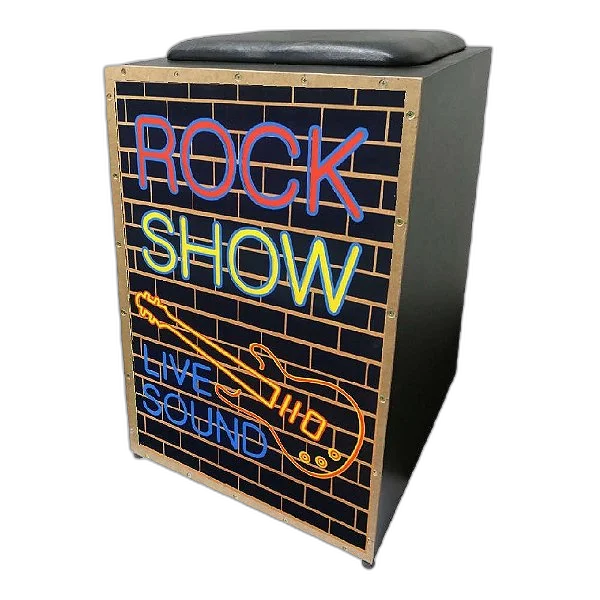 Cajon Inclinado Elétrico Jaguar CJ1000 Rock Show + Capa