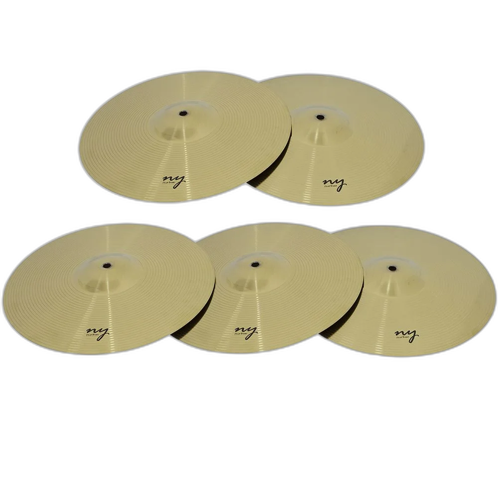 Kit 5 Pratos De Ataque Para Bateria 18" Liga De Aço New York