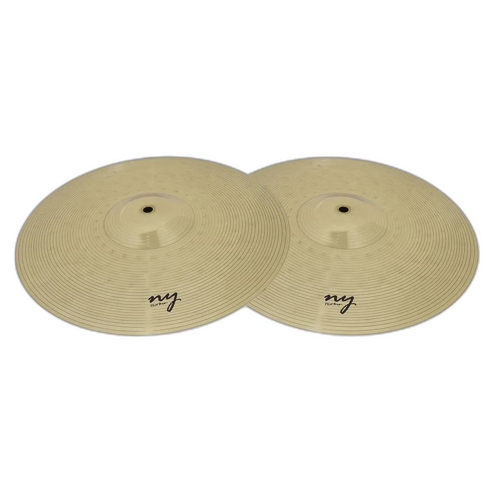 Par De Pratos Chimbal Bateria 14" Liga De Latão + Baqueta 5a Maple New York