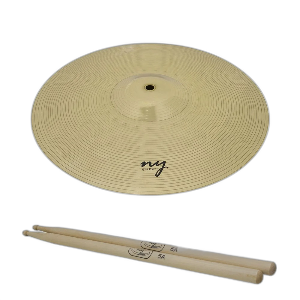Prato De Ataque Bateria 18" Liga De Latão + Baqueta 5a Maple New York